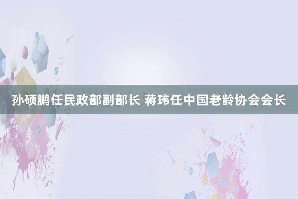 孙硕鹏任民政部副部长 蒋玮任中国老龄协会会长
