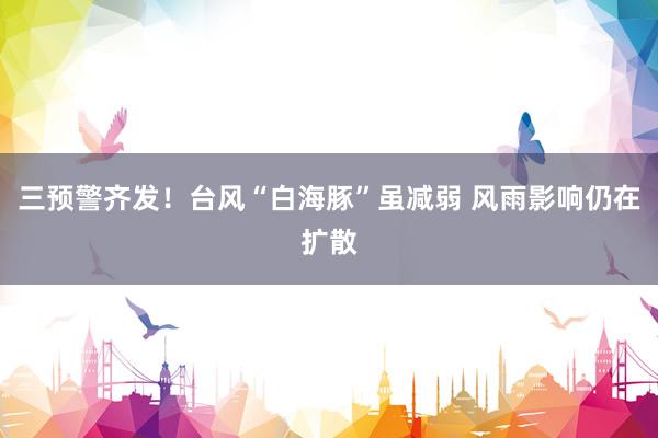 三预警齐发！台风“白海豚”虽减弱 风雨影响仍在扩散