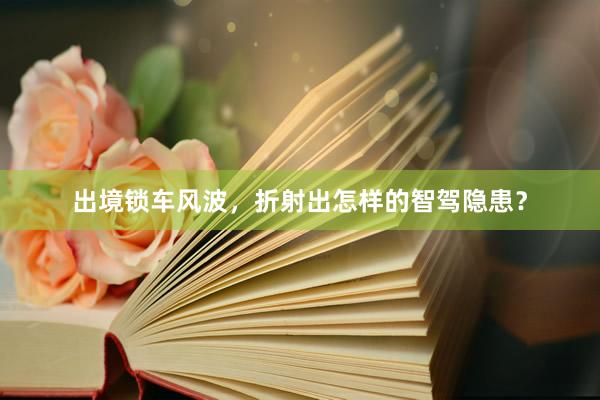 出境锁车风波，折射出怎样的智驾隐患？