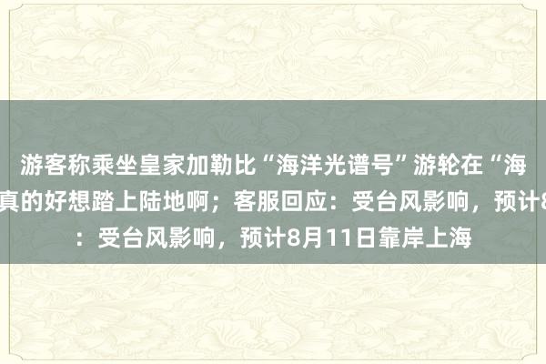 游客称乘坐皇家加勒比“海洋光谱号”游轮在“海上巡游”了3天：真的好想踏上陆地啊；客服回应：受台风影响，预计8月11日靠岸上海