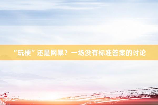 “玩梗”还是网暴？一场没有标准答案的讨论