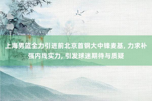 上海男篮全力引进前北京首钢大中锋麦基, 力求补强内线实力, 引发球迷期待与质疑