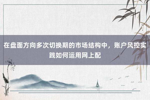 在盘面方向多次切换期的市场结构中，账户风控实践如何运用网上配