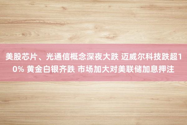 美股芯片、光通信概念深夜大跌 迈威尔科技跌超10% 黄金白银齐跌 市场加大对美联储加息押注